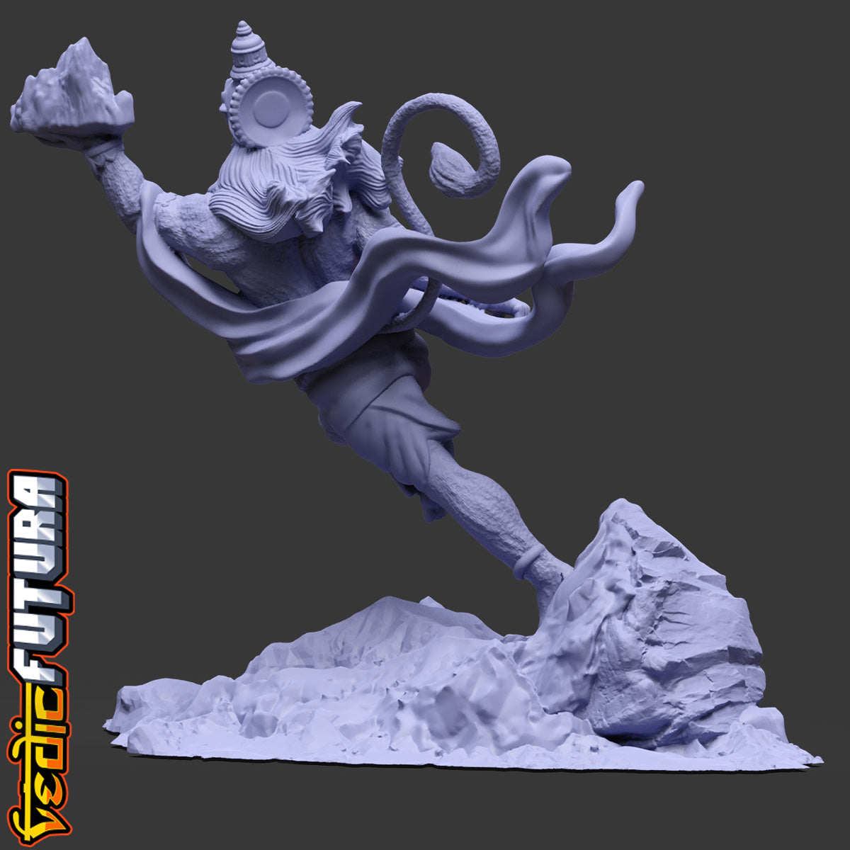 Leap of Devotion: Hanuman with Sanjeevani