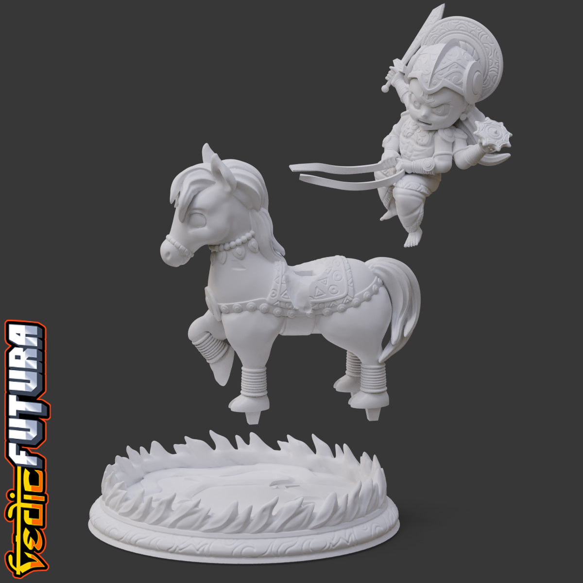 Chibi Kalki astride Devadatta