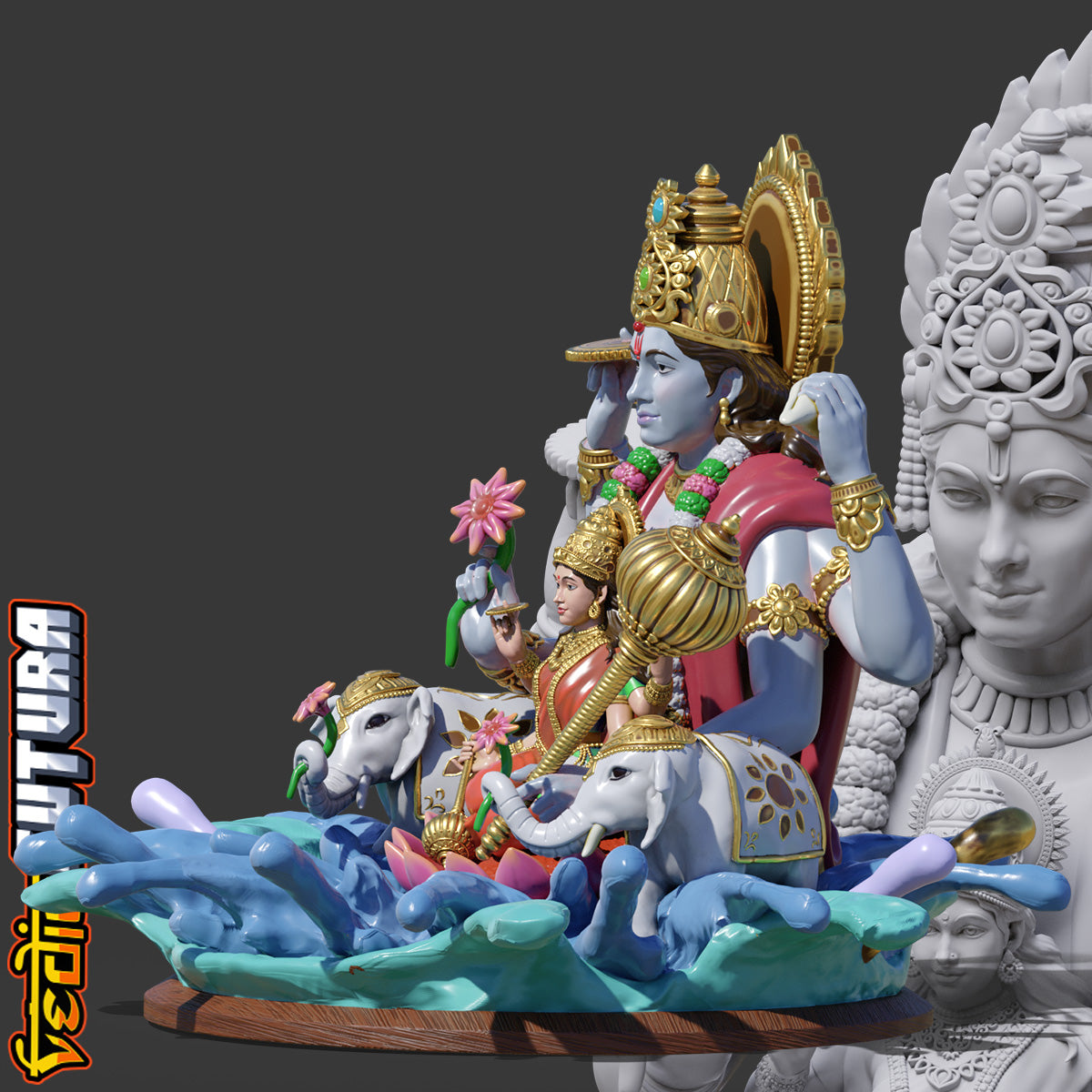 Vishnu and Lakshmi: Emergence from the Cosmic Waters