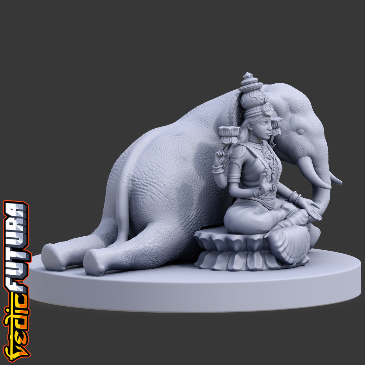 Gaja Lakshmi – Seated with the Royal Elephant