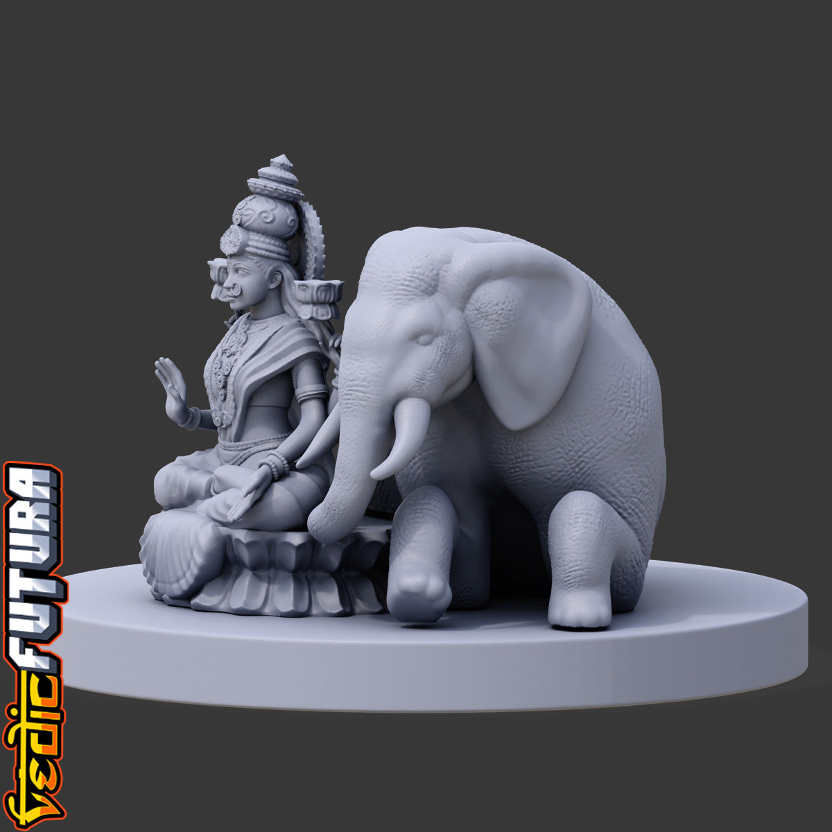 Gaja Lakshmi – Seated with the Royal Elephant
