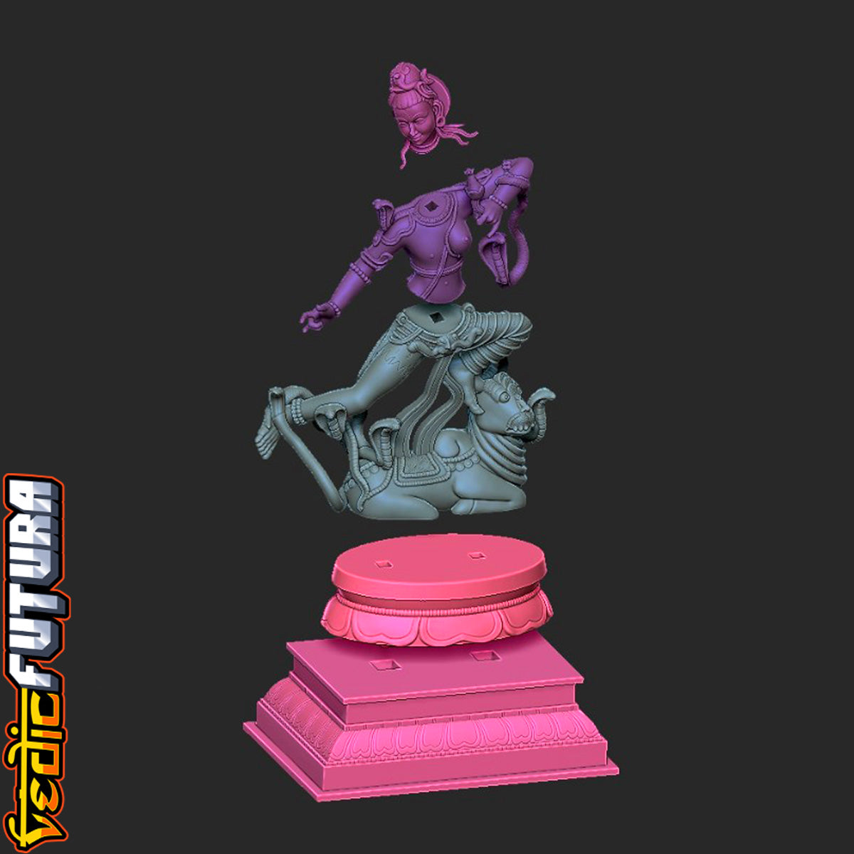 Leaping Ardhanari – Cosmic Union in Motion