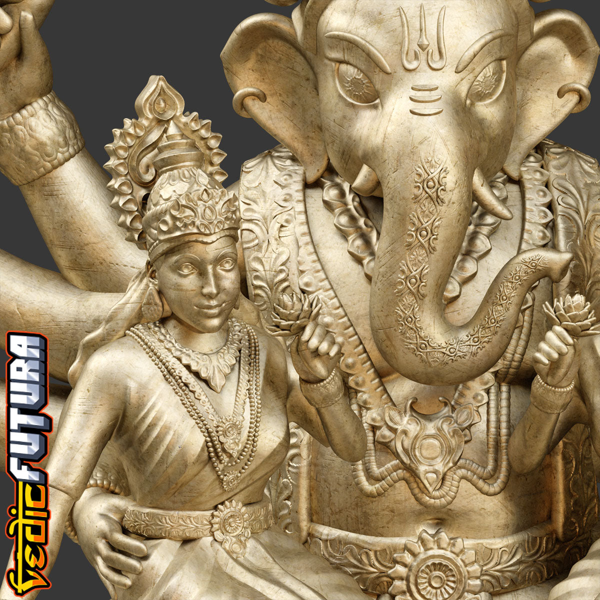 Ganesha with Riddhi and Siddhi: Bestower of Dual Prosperity