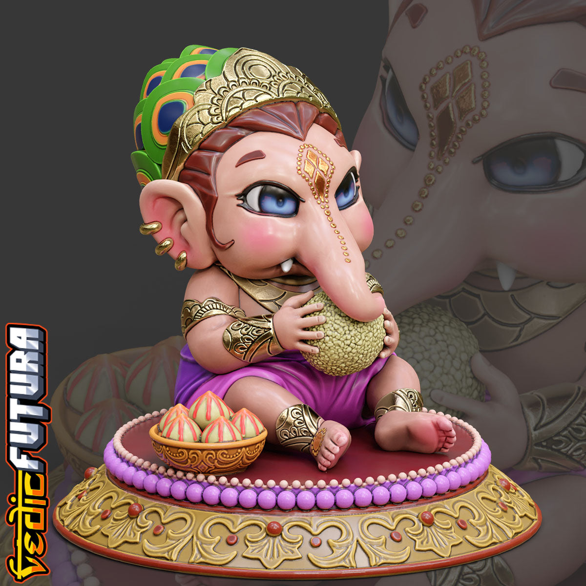 Chibi Ganesh Baby - Lover of Ladoos [Easy Paint]