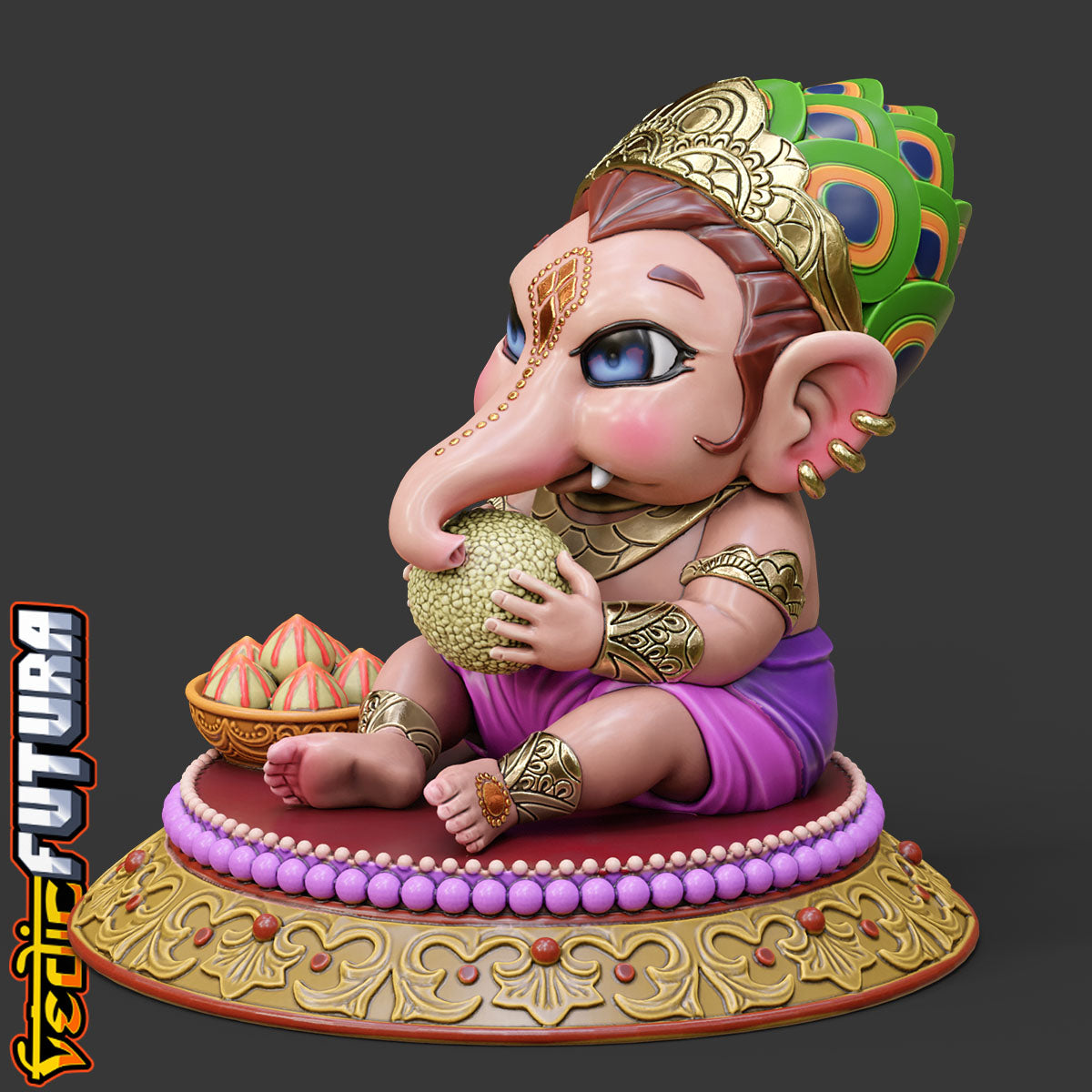 Chibi Ganesh Baby - Lover of Ladoos [Easy Paint]