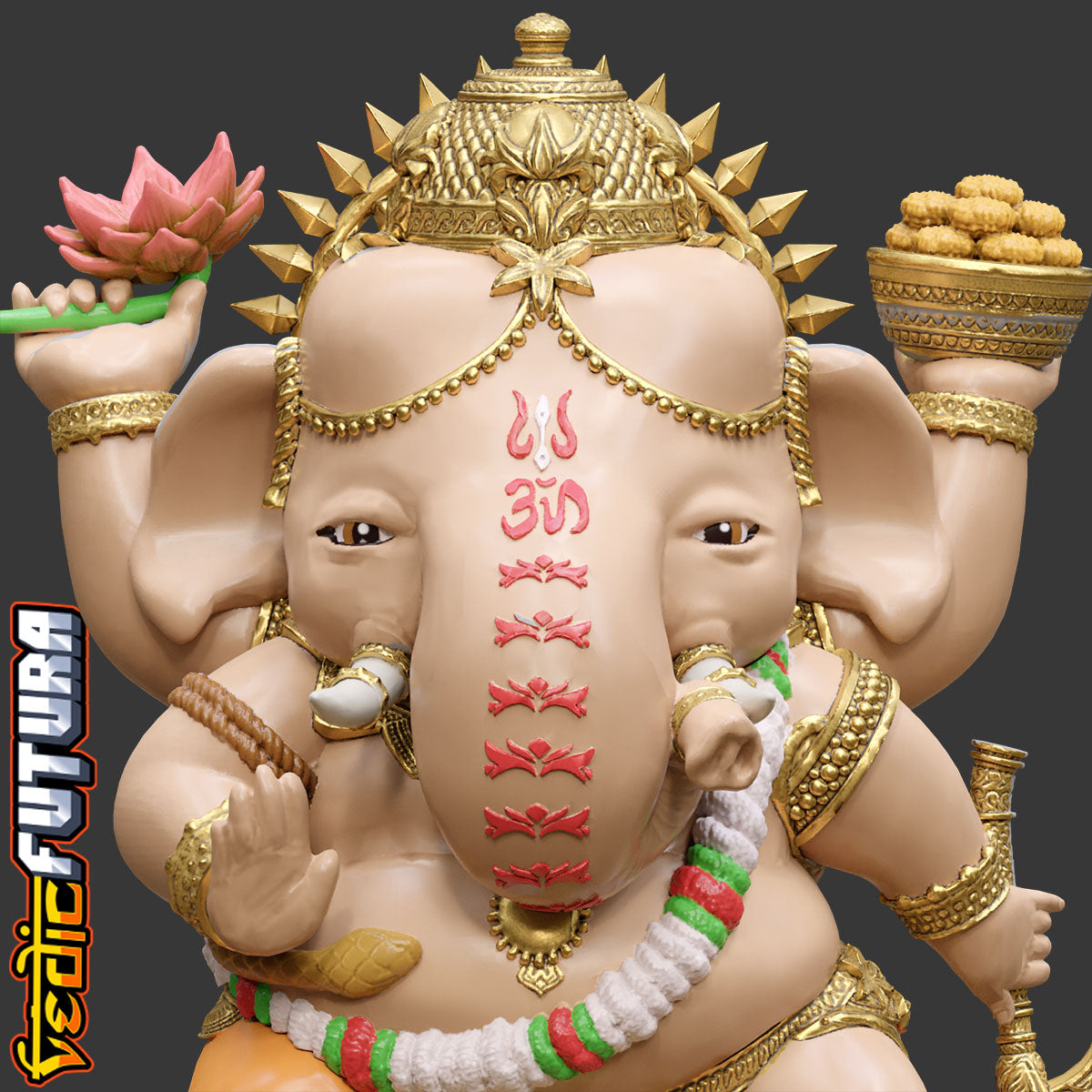 Dancing Delight: Chibi Ganesha with Mooshak