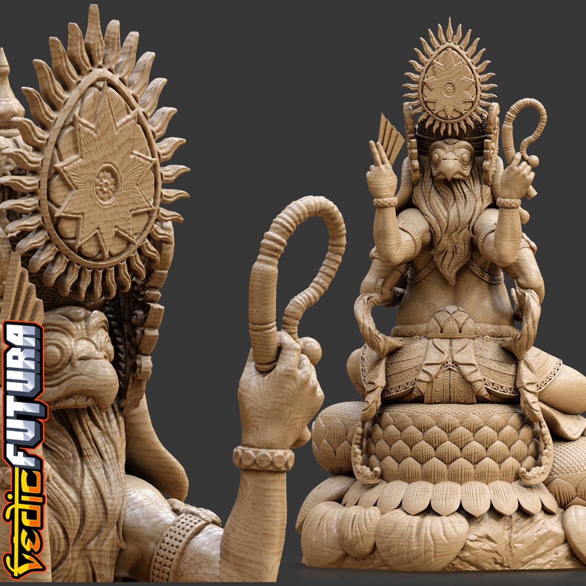 Balinese Ganesh - Traditional Wood Carving Recreation