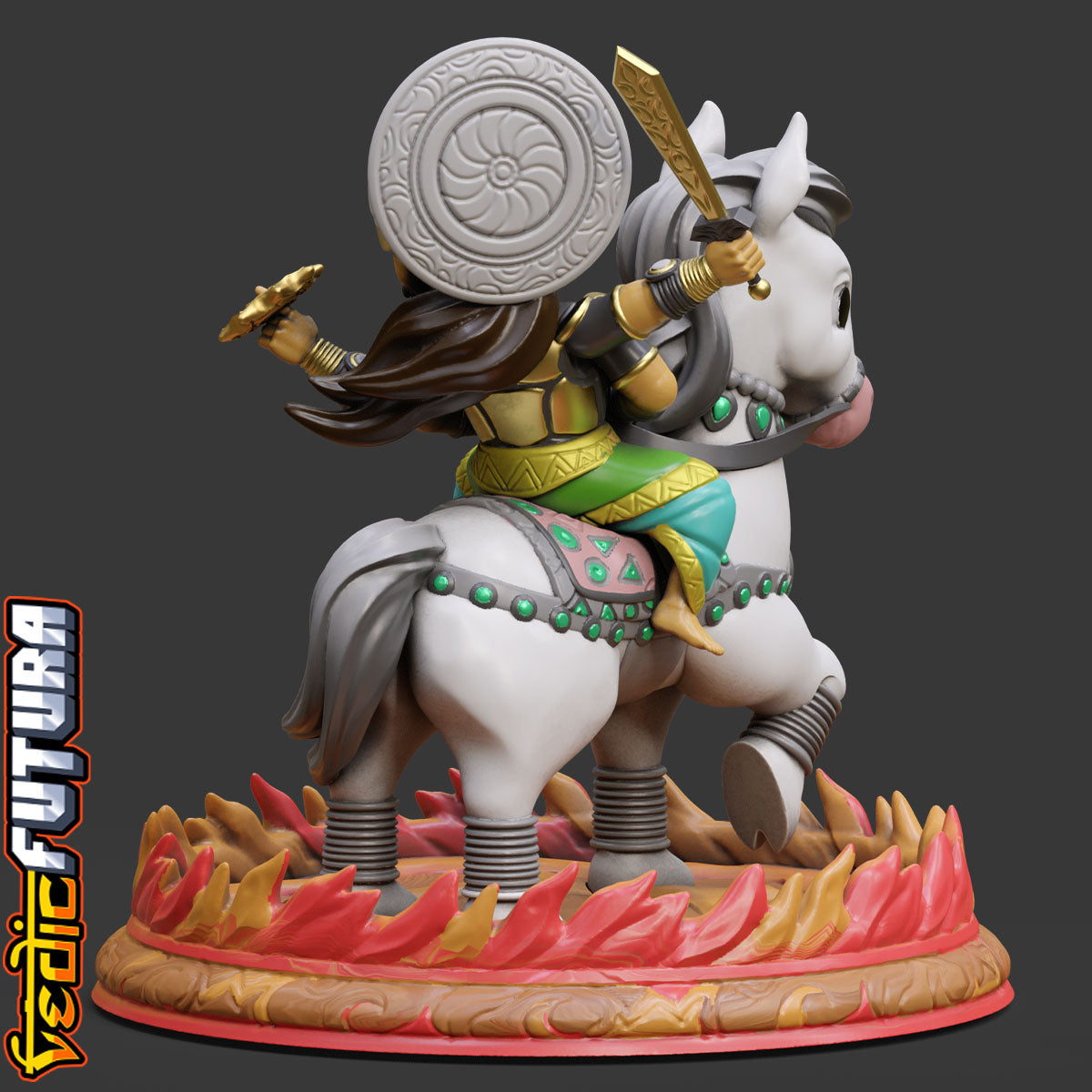 Chibi Kalki astride Devadatta