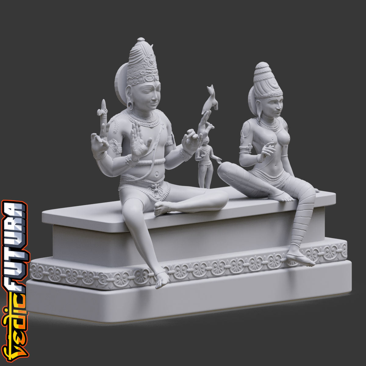 Somaskanda: Bronze Ensemble of Shiva, Uma, and Skanda