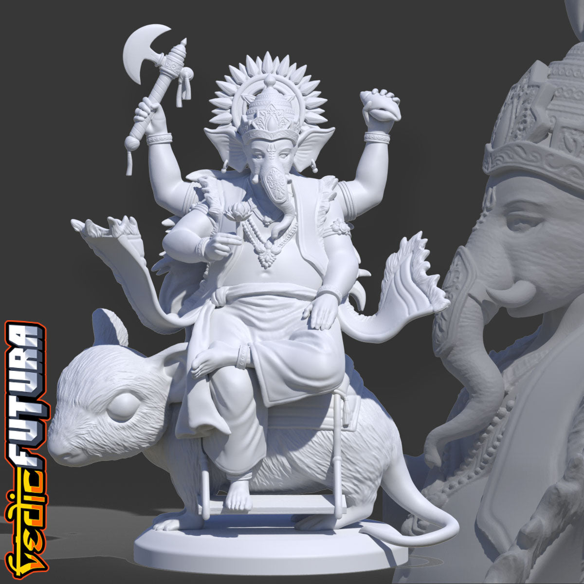 Musikvahana Ganesh - One who rides a Mouse